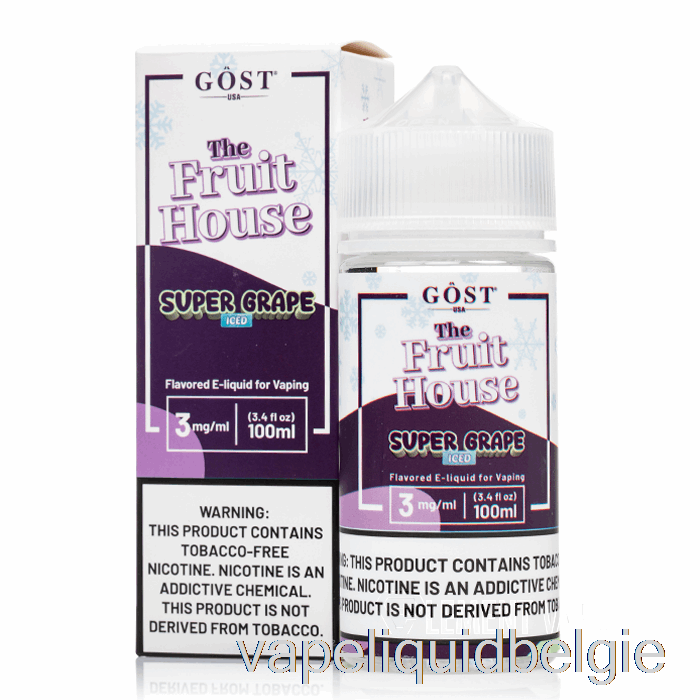 Vape Smaken Iced Super Druif - The Fruit House - Gost Vapor - 100ml 0mg